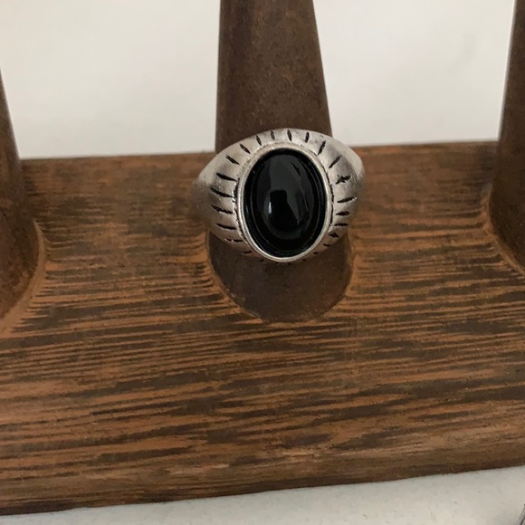 Other - 3/$10 vintage men’s ring black stone